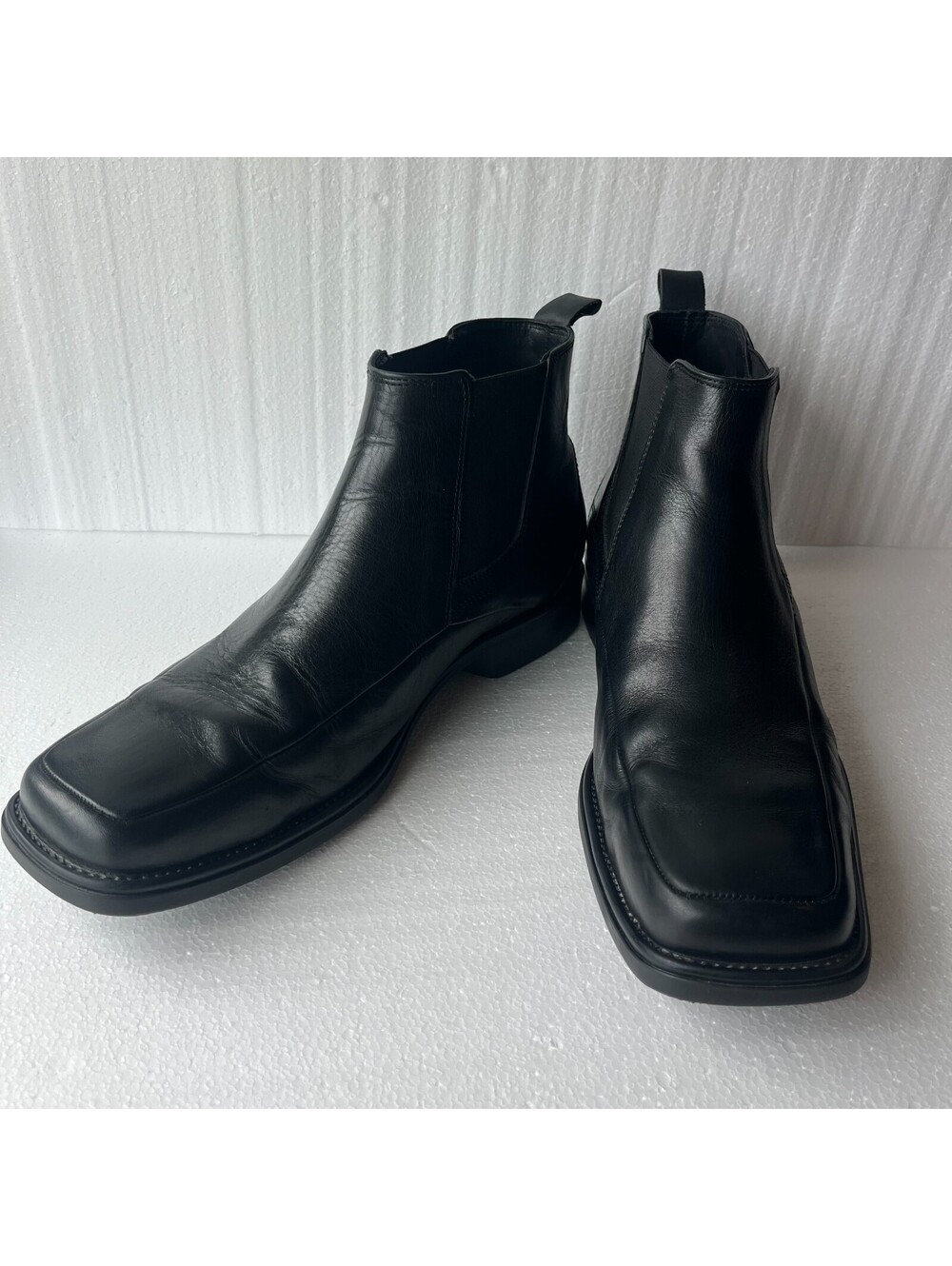 NXXT Nunn Bush Black Leather Chelsea Boots Square Toe Men’s Ankle Boots Size 10